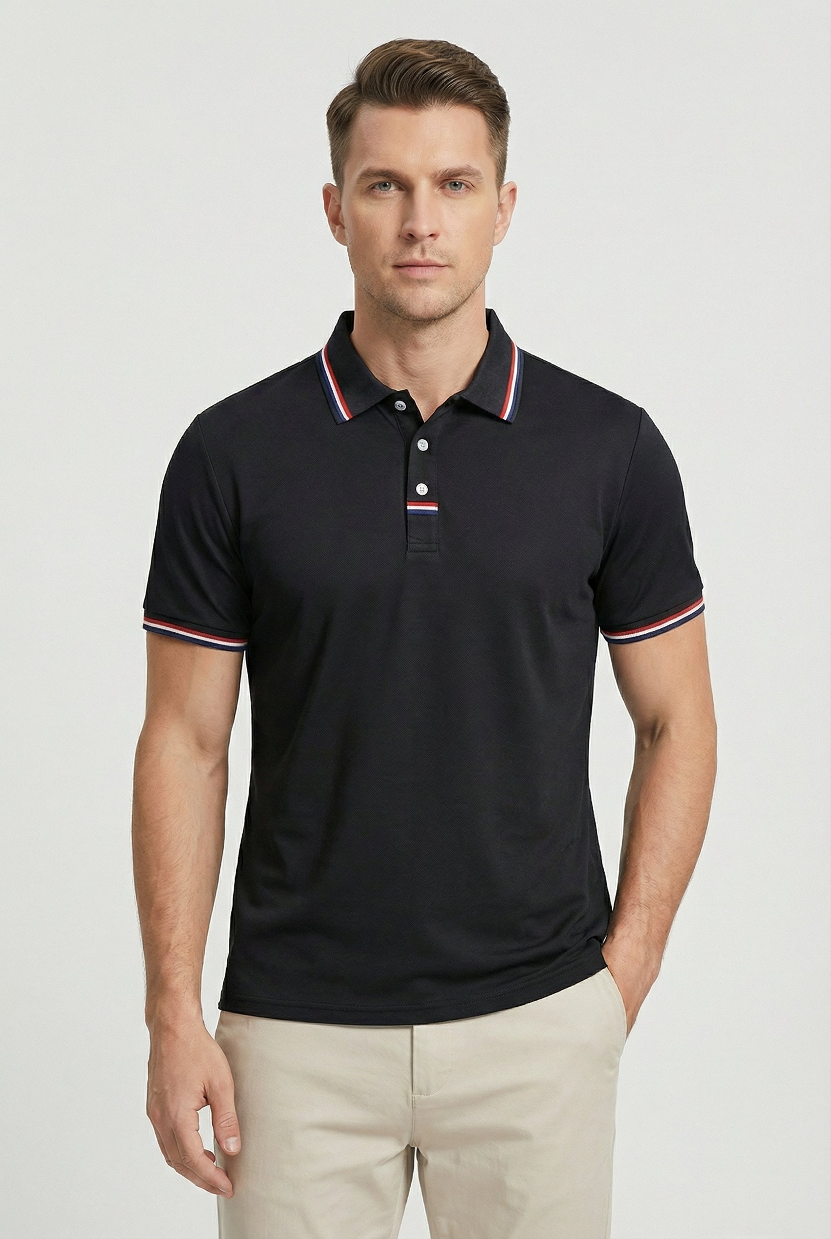 Men's Polo Shirt Quick-Drying Cotton Short Sleeve Casual Active Wear