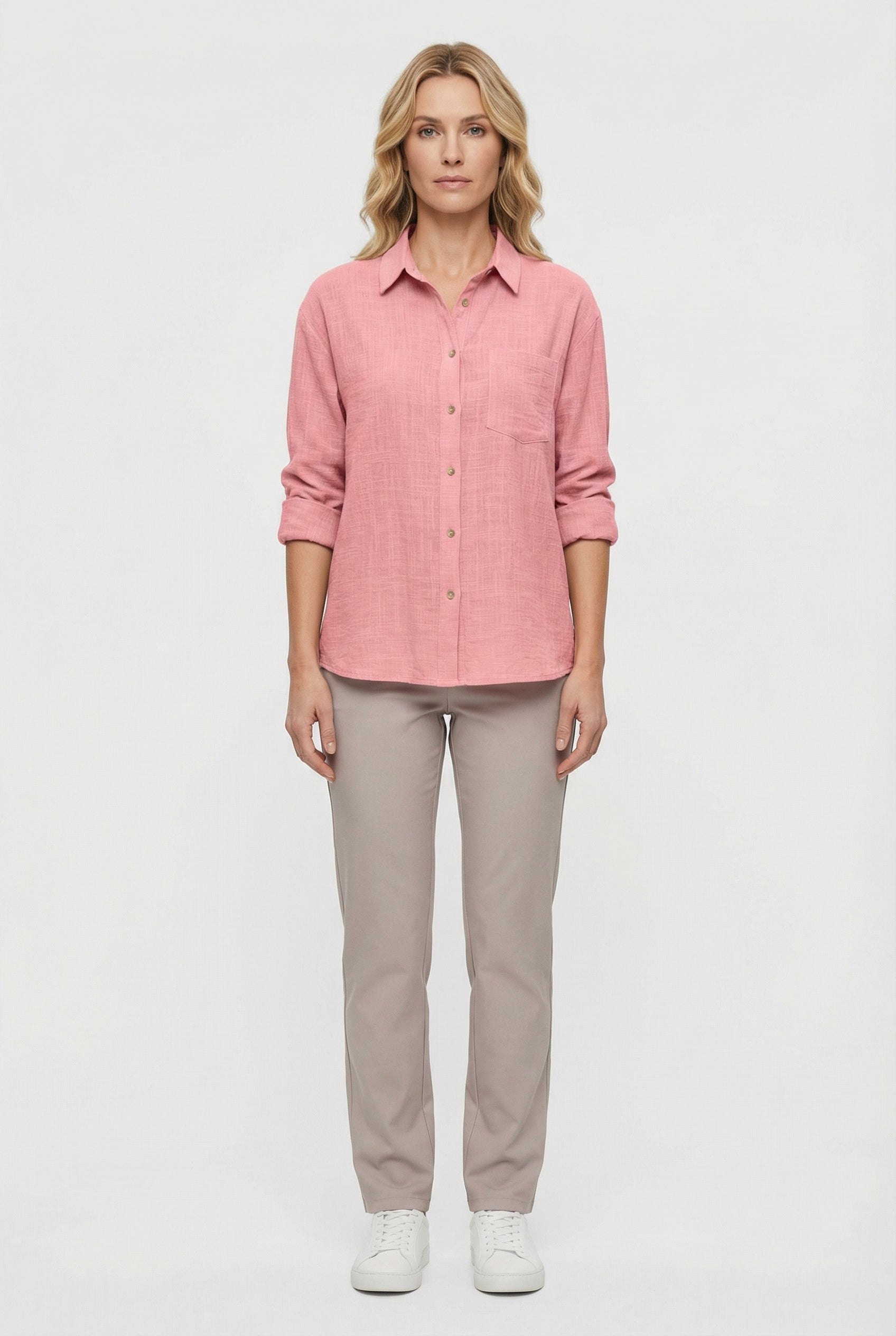 Women's Shirt Cotton Loose Fit Casual Style for Effortless Comfort