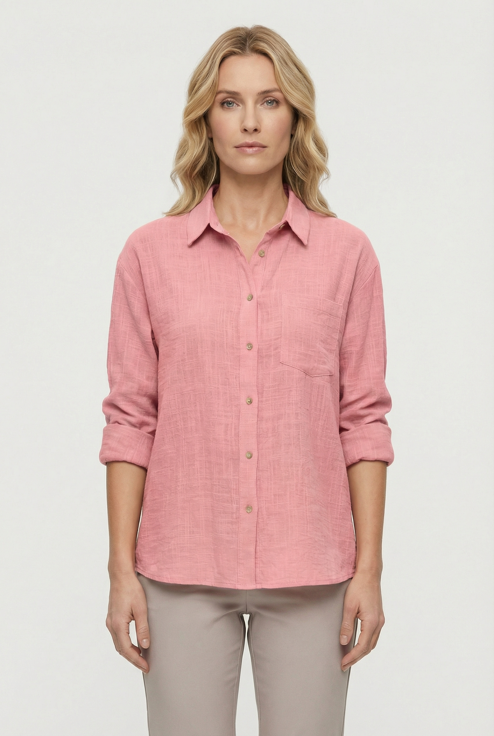 Women's Shirt Cotton Loose Fit Casual Style for Effortless Comfort