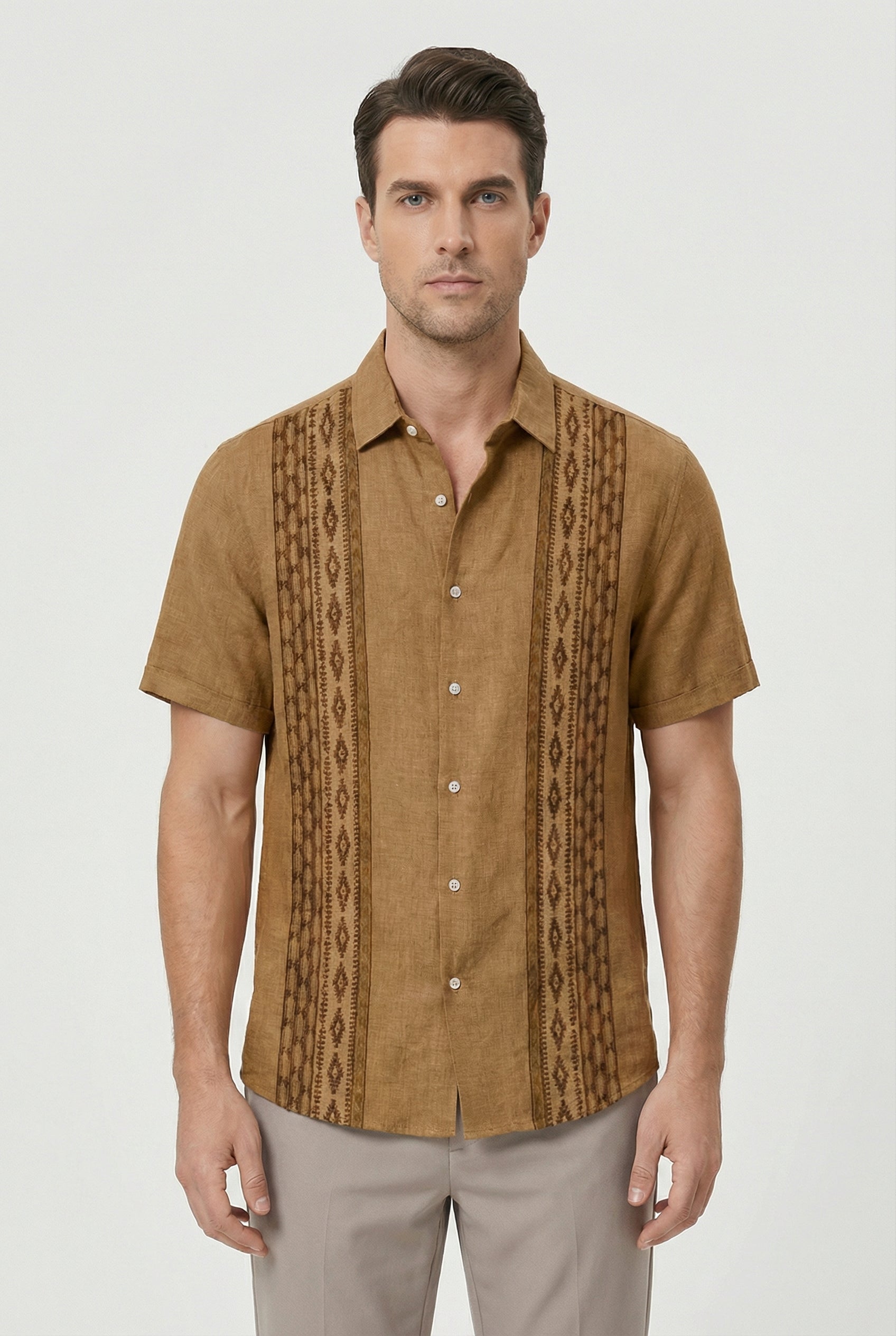 Men's Shirt Floral Print Short Sleeve Casual Fit