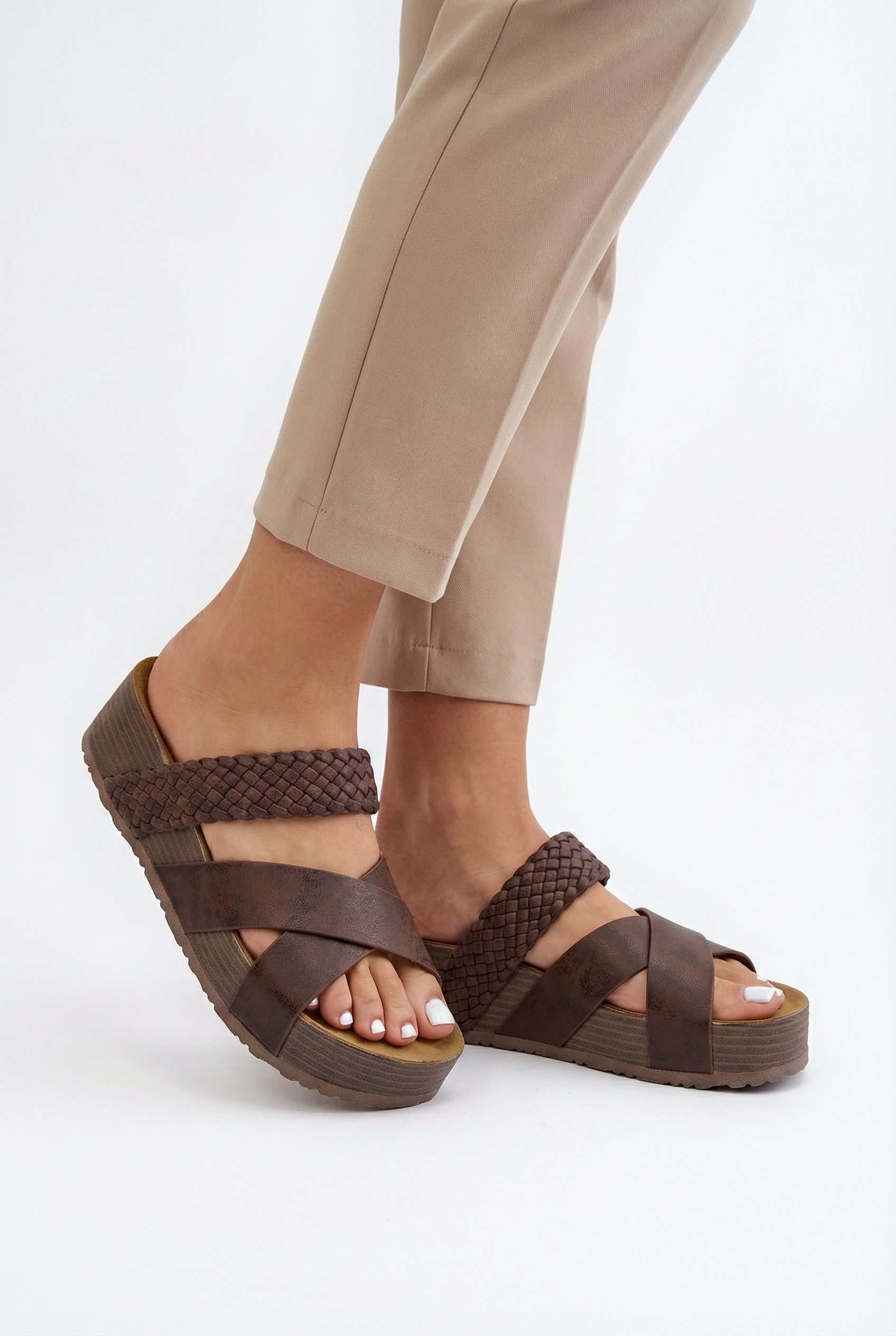 Women's Sandals Lightweight Fabric Ergonomic Support Open Toe Casual Design