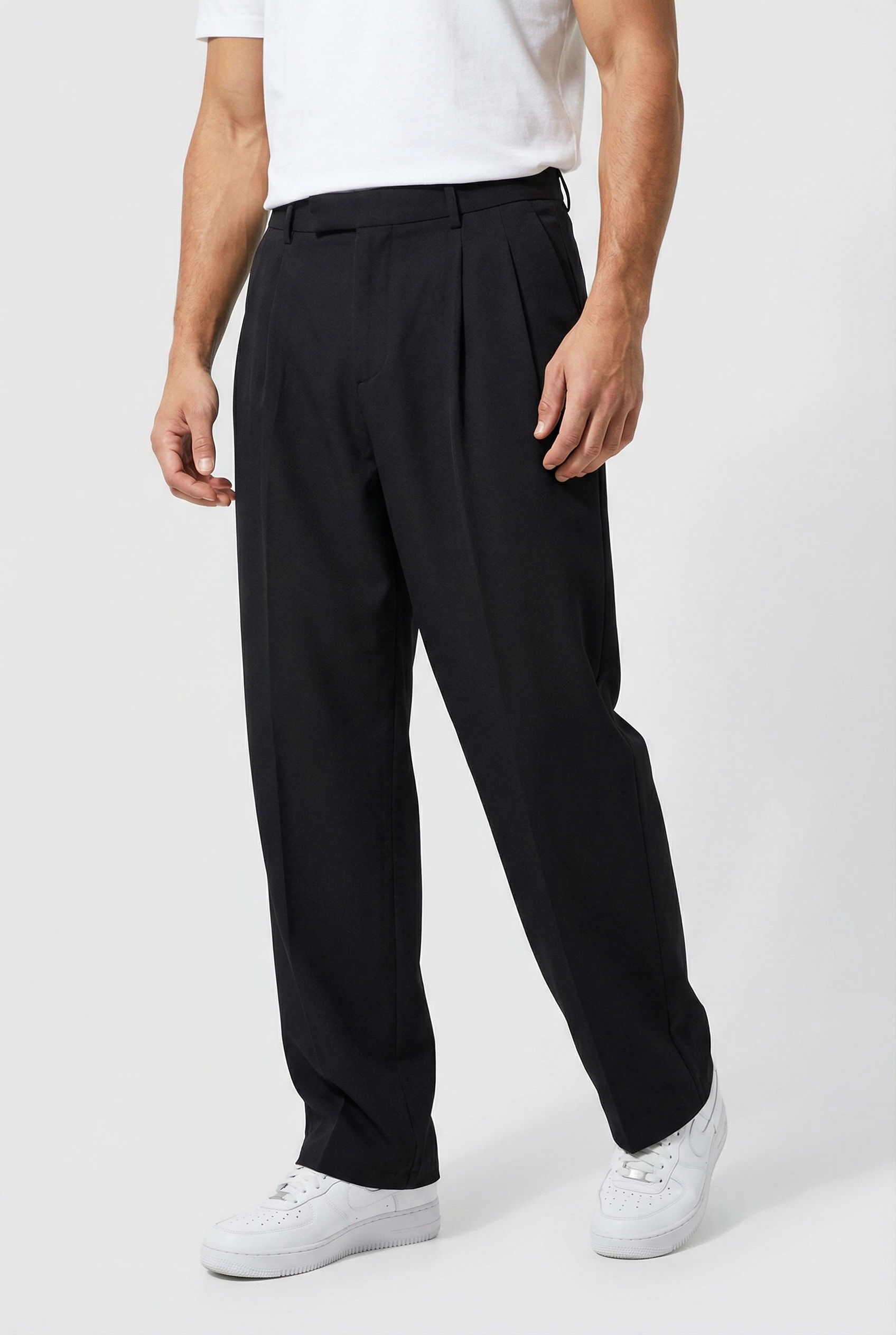 Men's Fitted Trousers Tailored Elegant Style