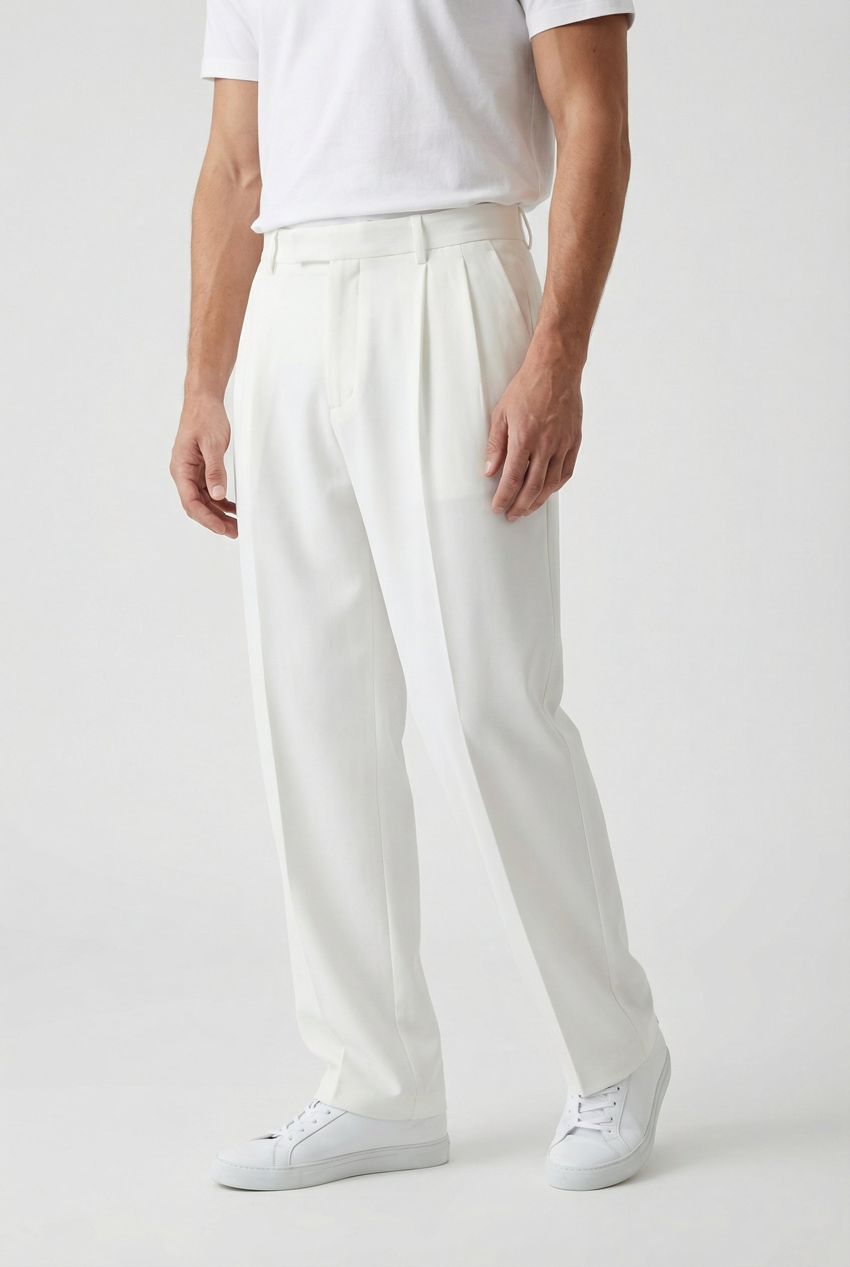 Men's Fitted Trousers Tailored Elegant Style