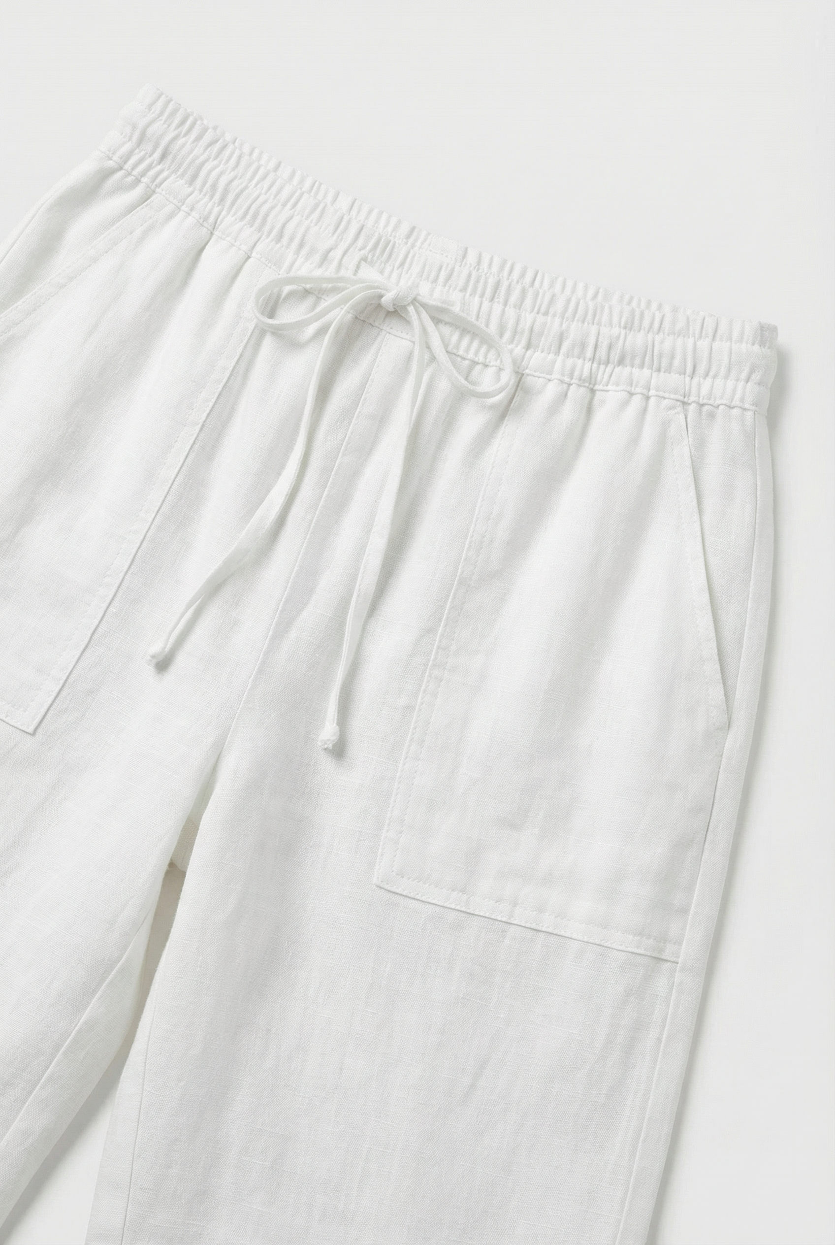 Women's Bermuda Shorts Cotton Relaxed Fit with Tie Belt and Pockets