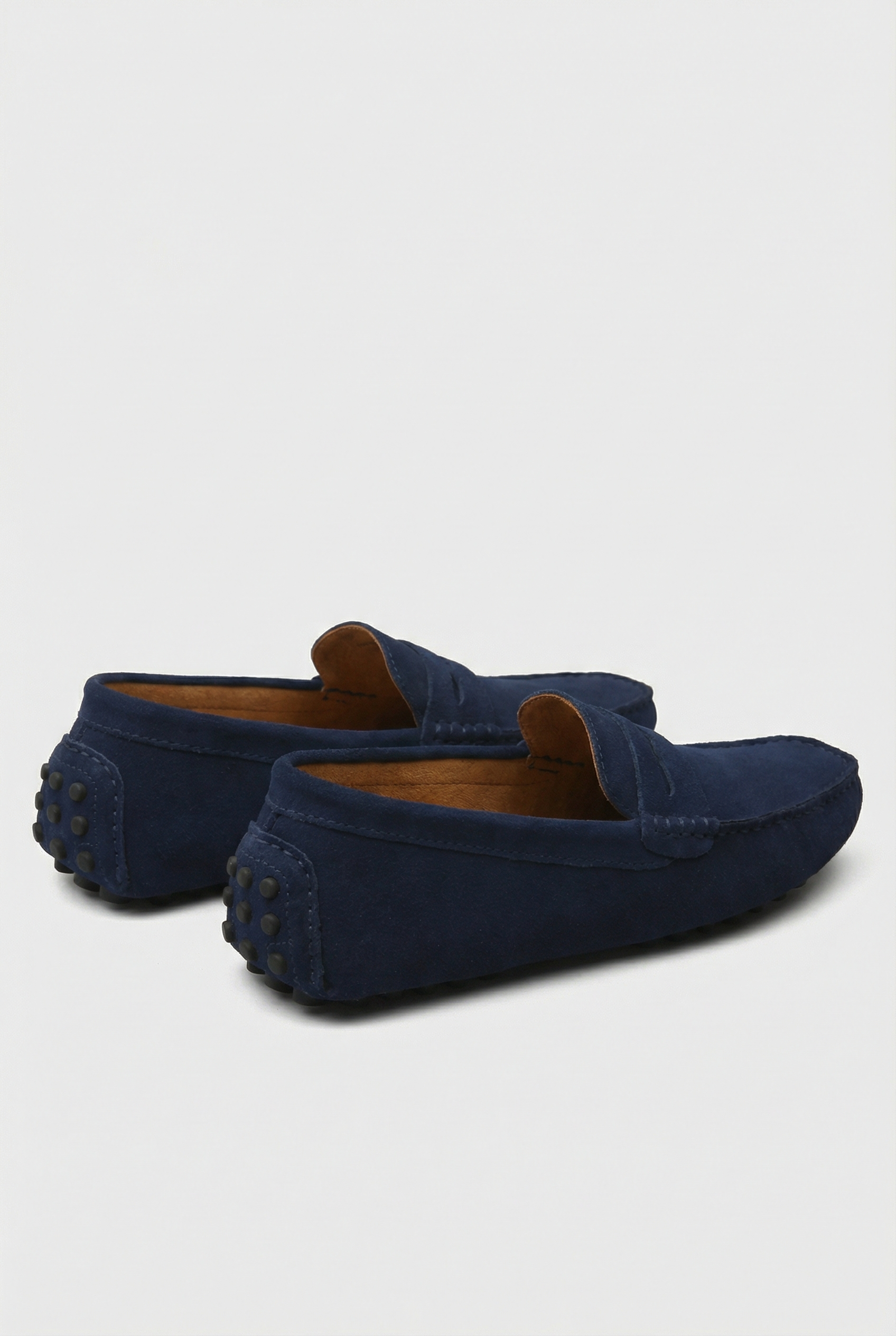 Men's Suede Loafers Slip-On Brown Casual Shoes