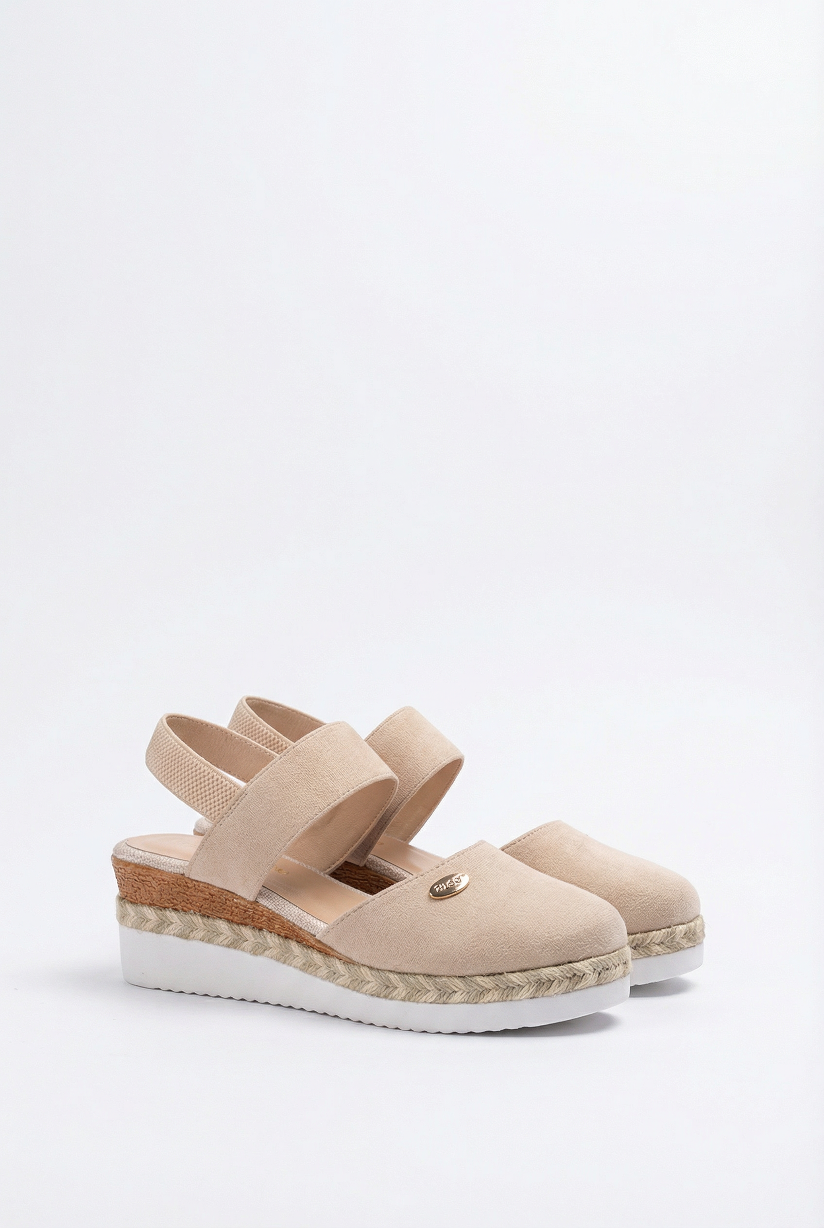 Women's Espadrille Wedge Sandals with Adjustable Buckle Strap