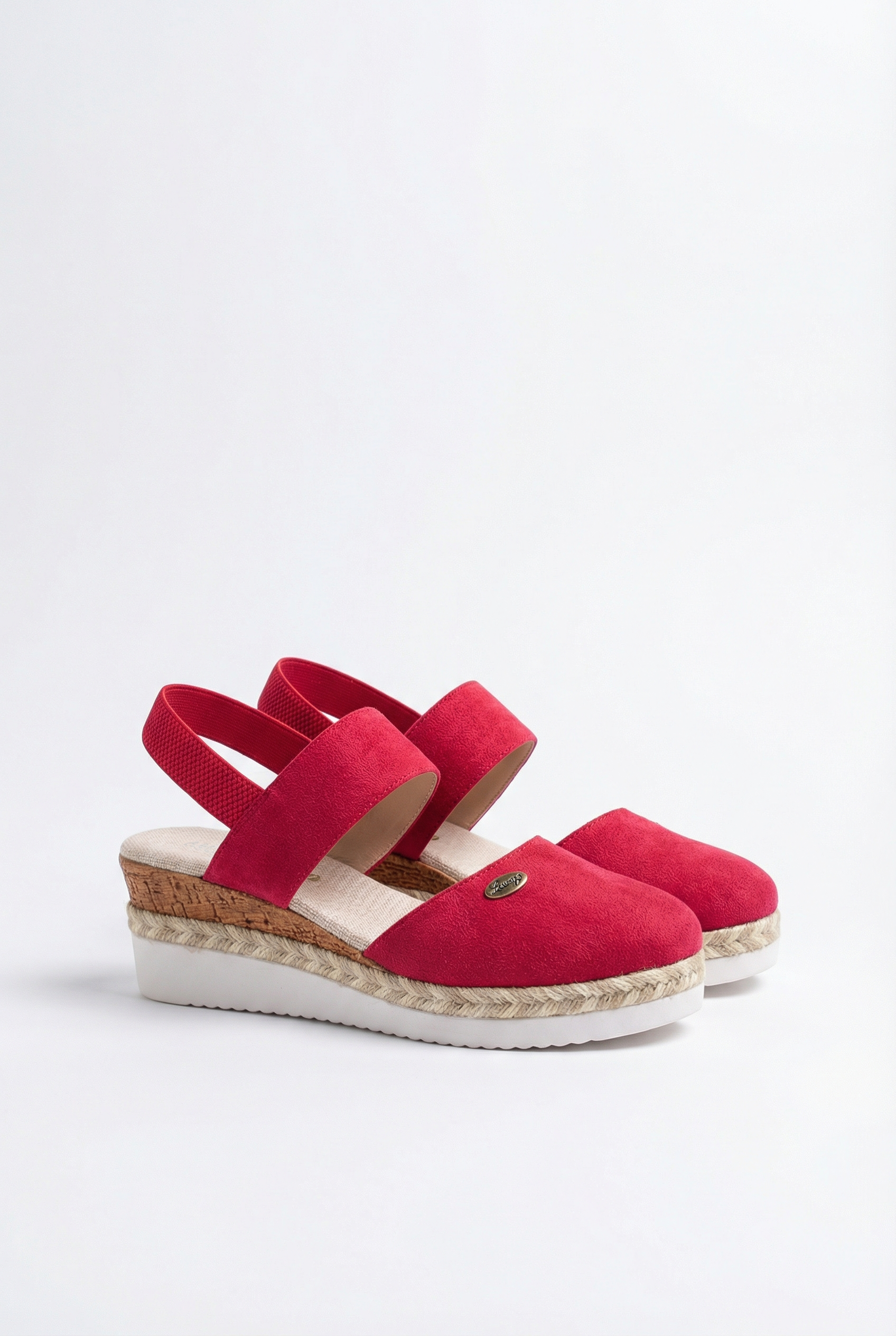 Women's Espadrille Wedge Sandals with Adjustable Buckle Strap