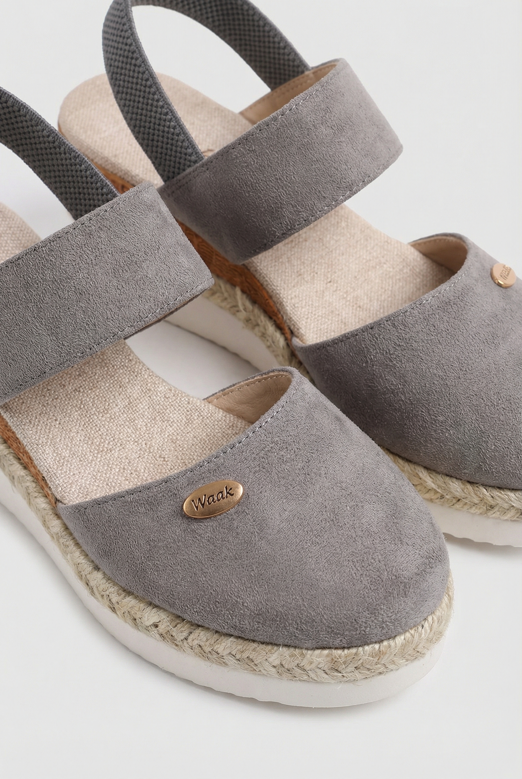 Women's Espadrille Wedge Sandals with Adjustable Buckle Strap