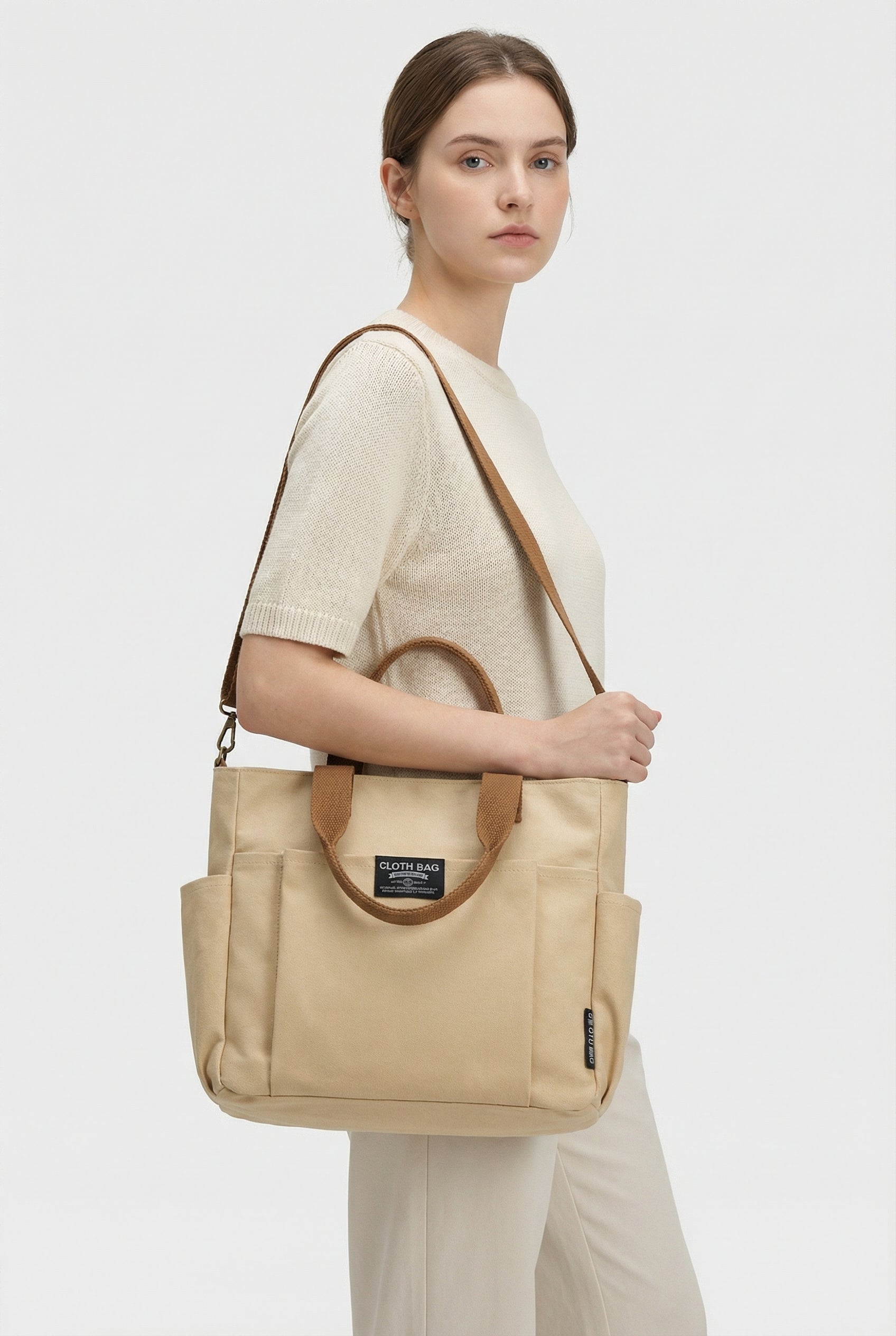 Women Tote Bag Canvas Spacious Design Adjustable Strap