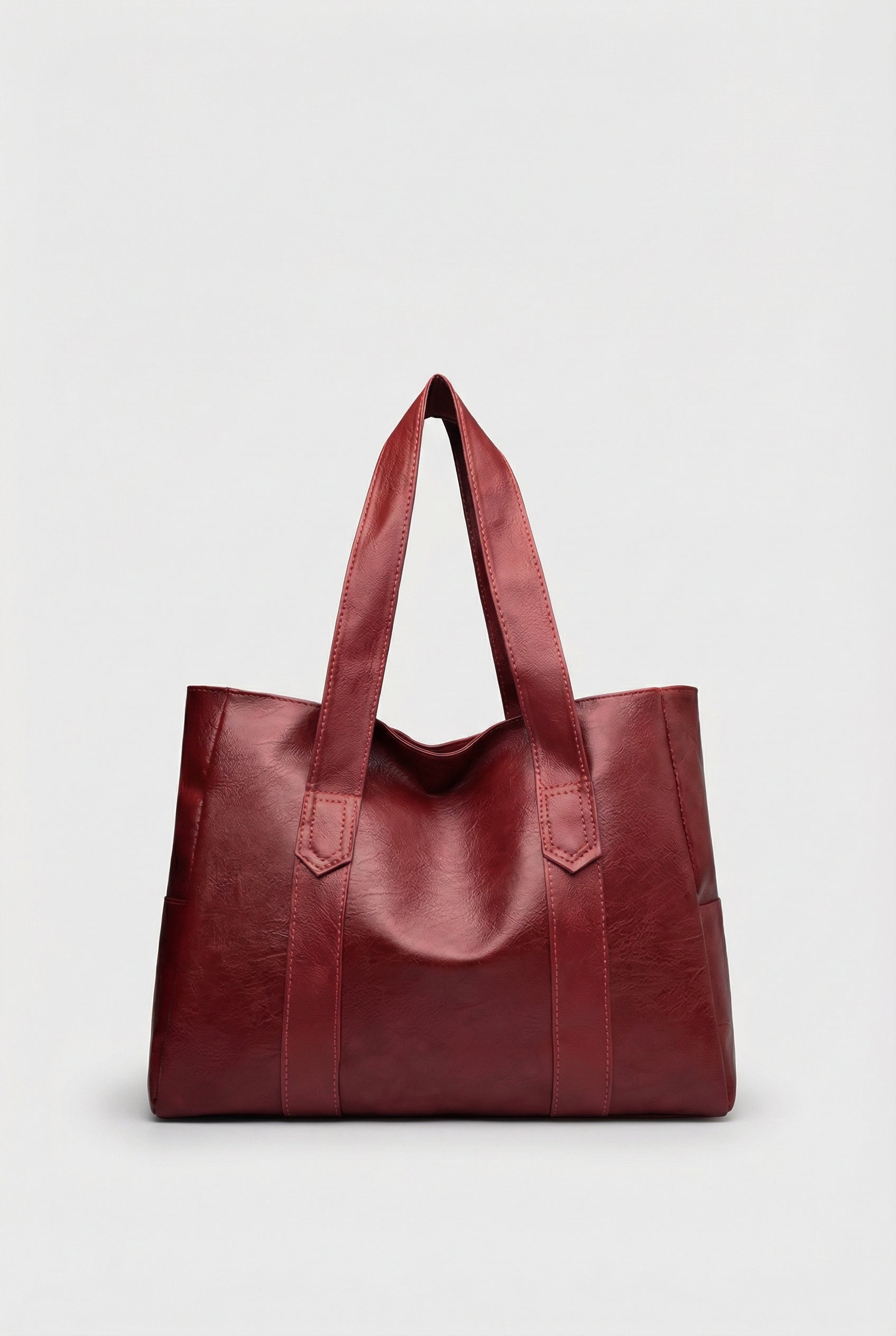 Women's Tote Bag Vegan Leather Spacious Open-Top Dual Strap Design