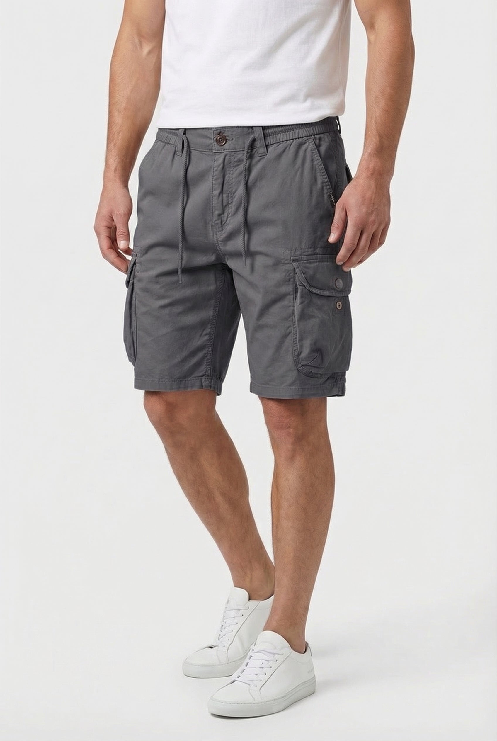 Men's Cargo Shorts Cotton Blend Relaxed Fit with Utility Pockets