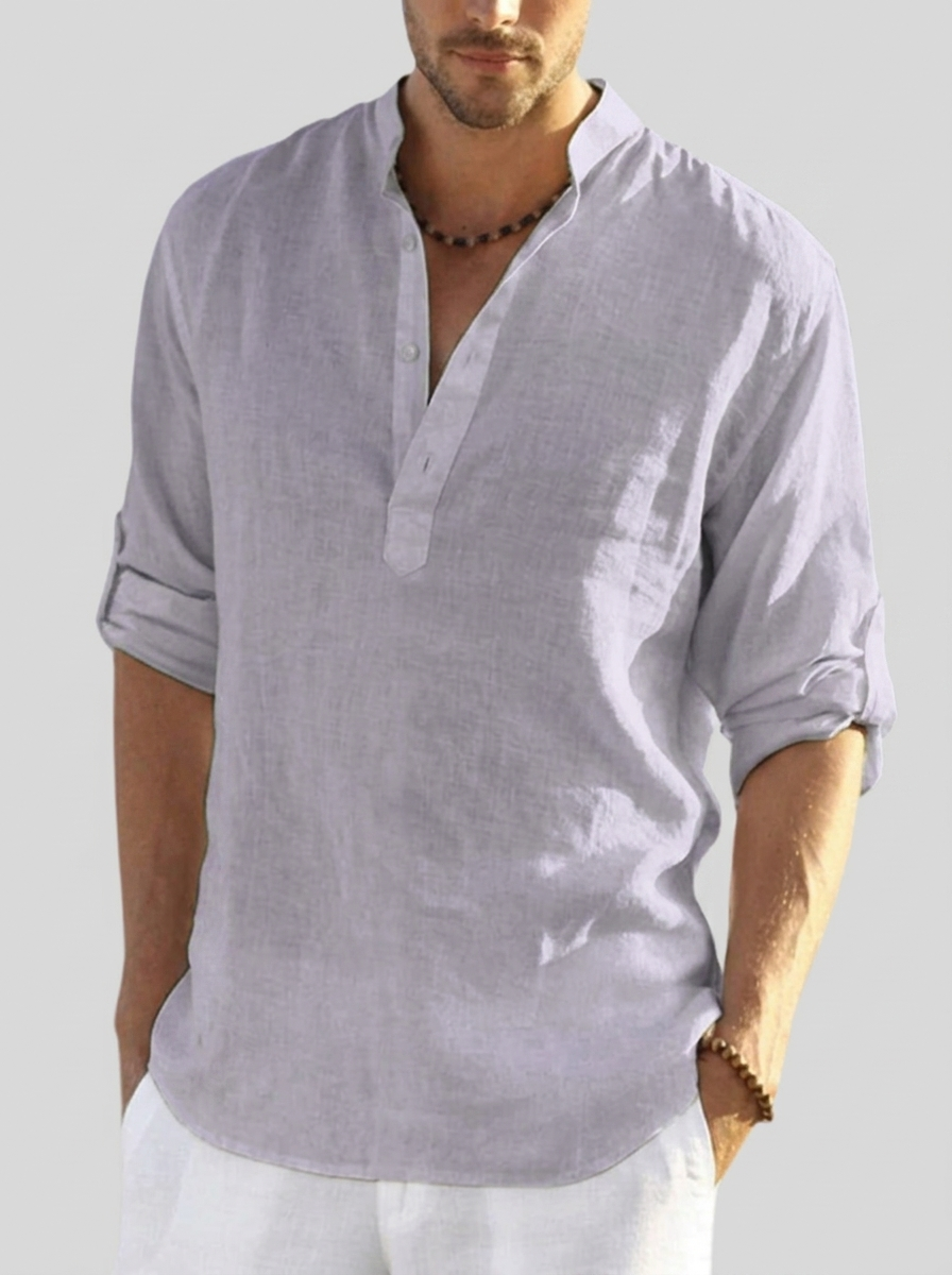Men's Relaxed Shirt Open Collar Short Sleeve Casual