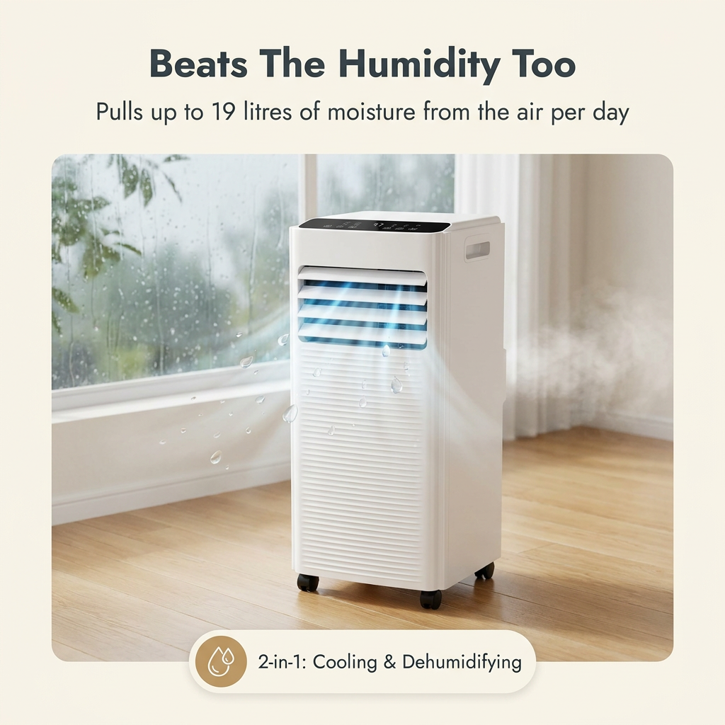 7000 BTU Portable Air Conditioner Dehumidifier Fan