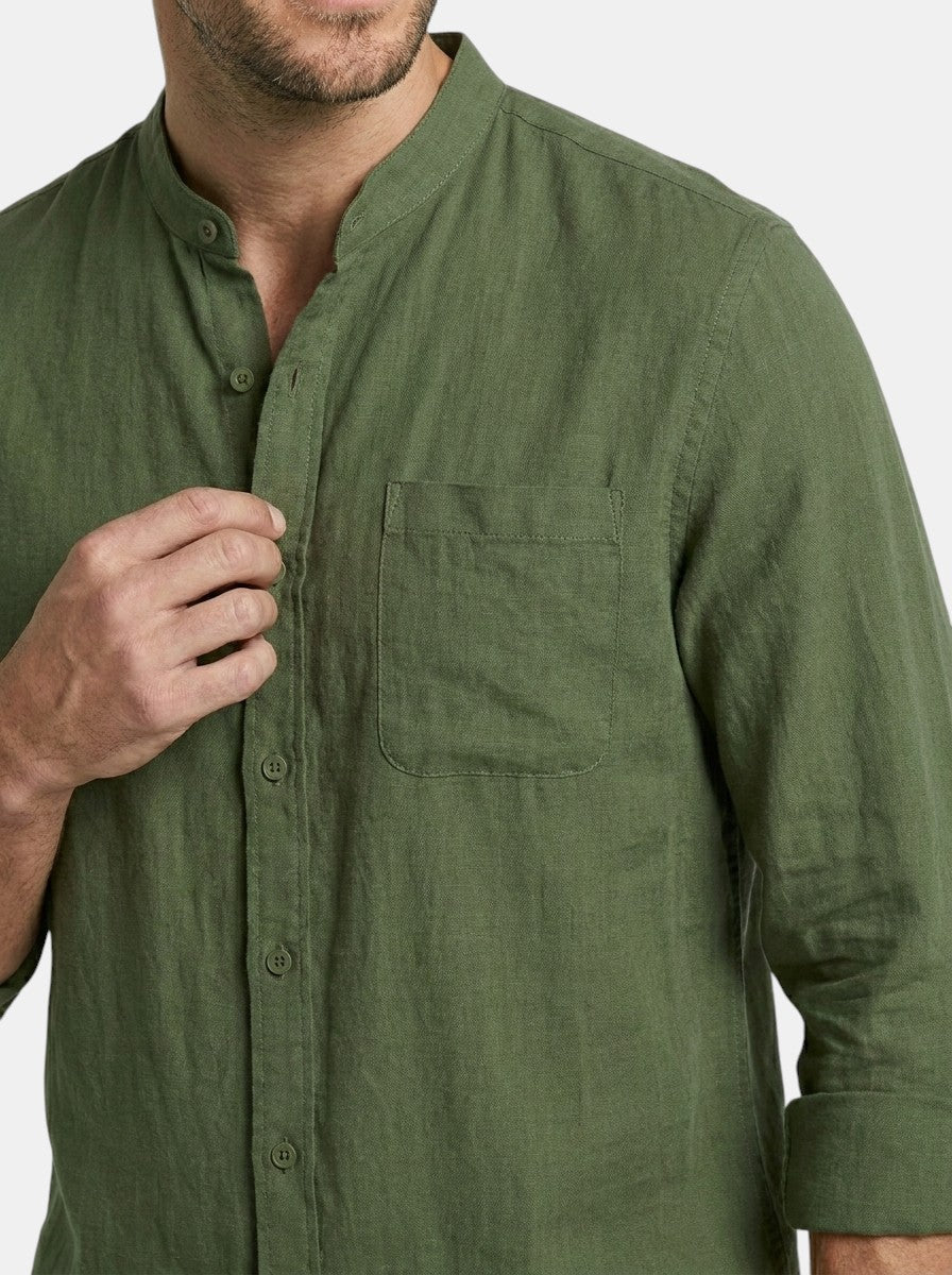 Men's Lightweight Cotton Summer Set | Relaxed Fit Long Sleeve Shirt & Shorts