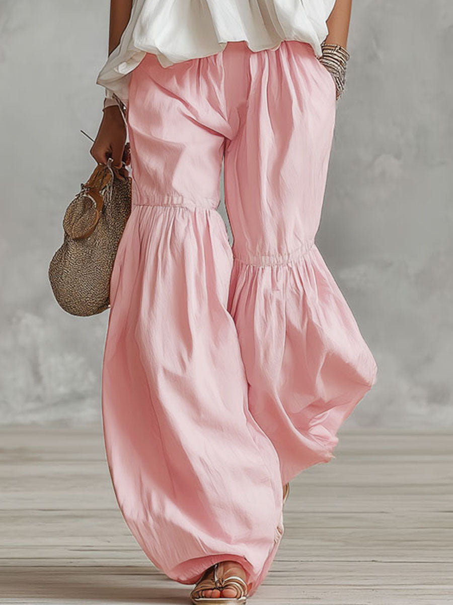 Women's Mock Neck Sleeveless Top Wide Leg Pants Set Casual Outfit