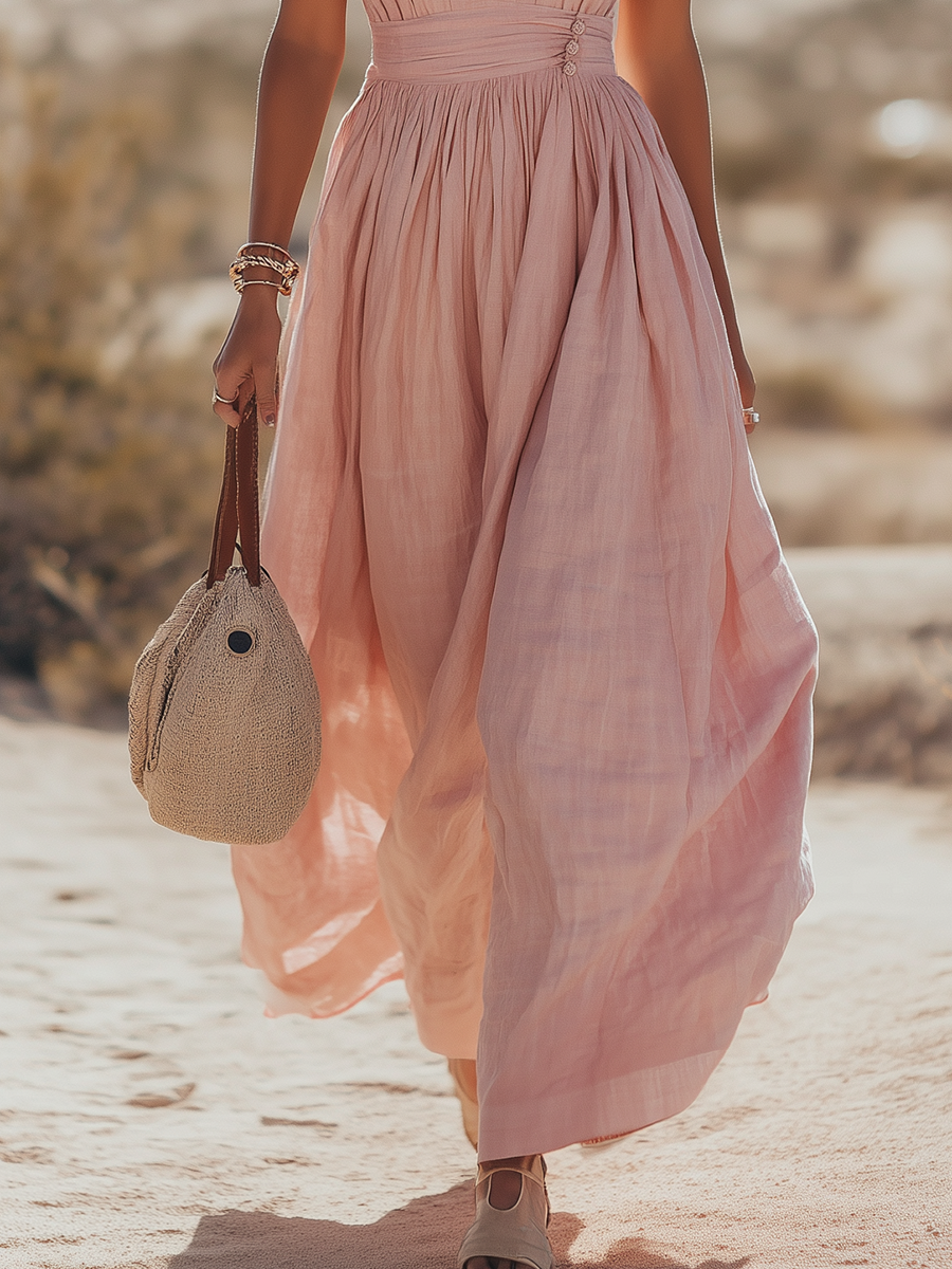 Women's Maxi Dress Halter Neck Long Length Casual