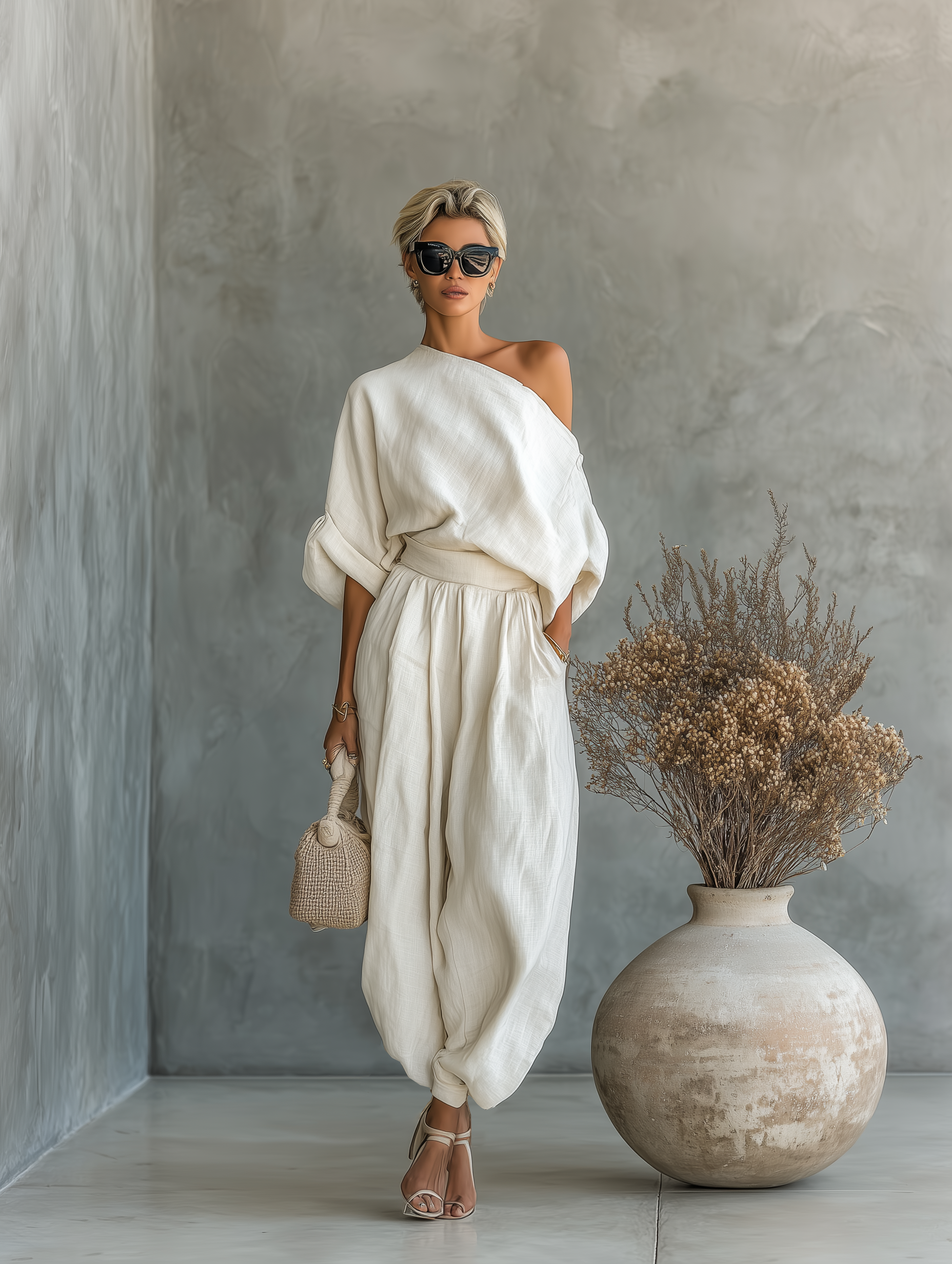 Women's Two Piece Set Off Shoulder Long Sleeve Casual Outfit